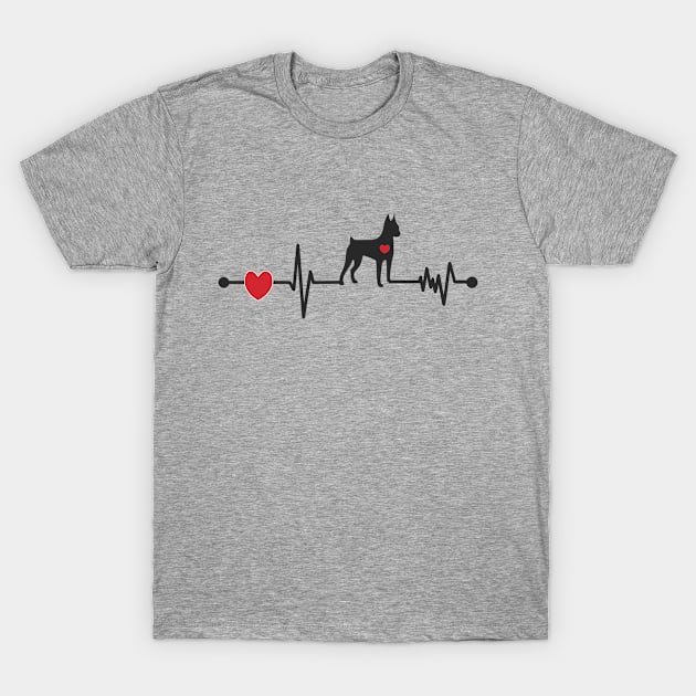 Heartbeat Miniature Pinscher Dog T-Shirt by PeppermintClover